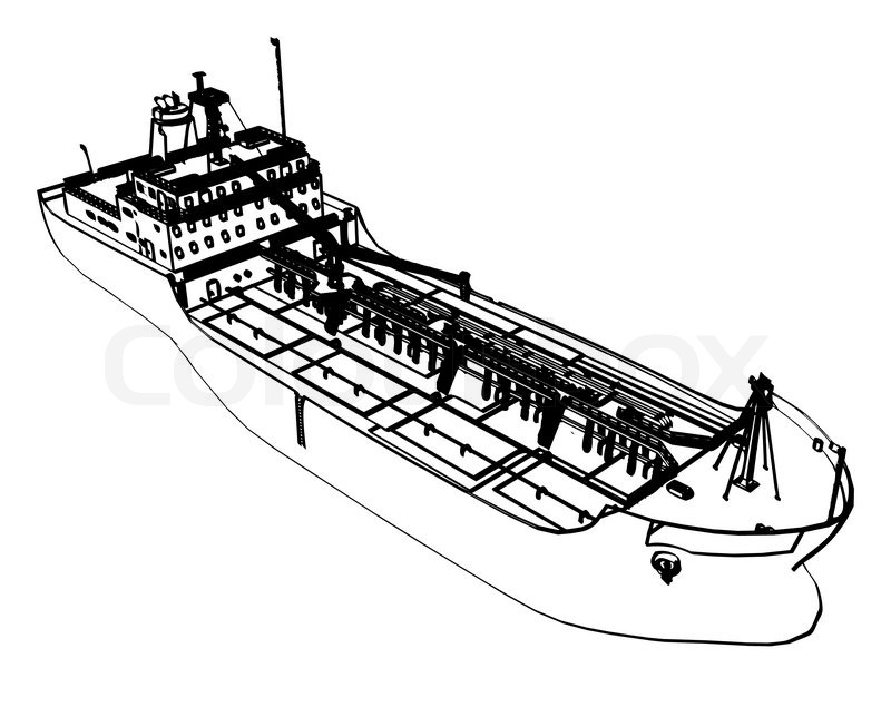 Container Ship Drawing at GetDrawings | Free download