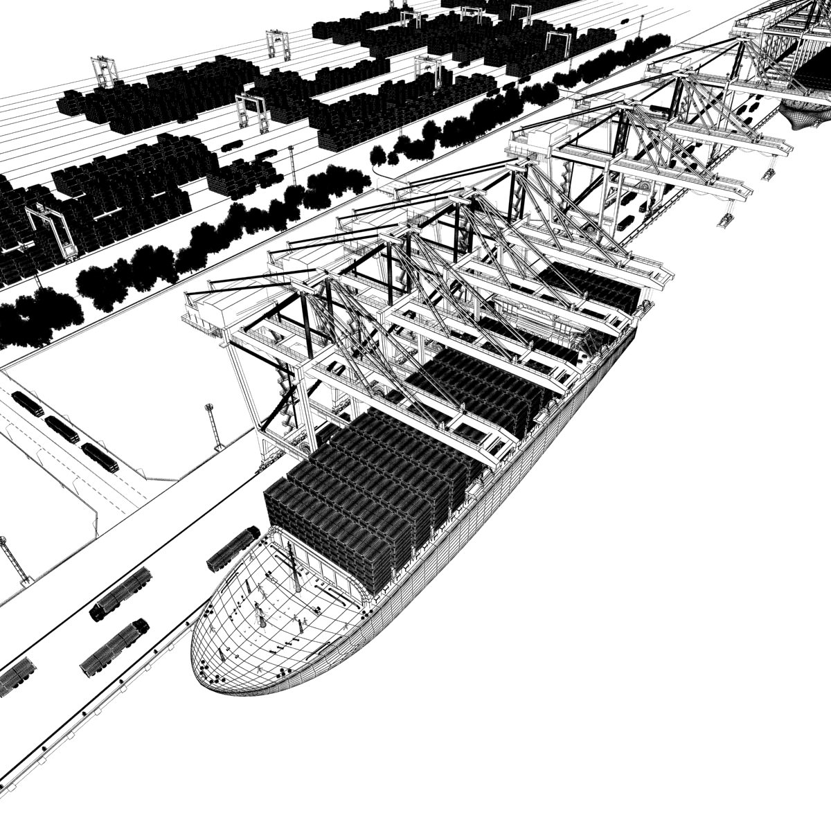 Container Ship Drawing at GetDrawings | Free download