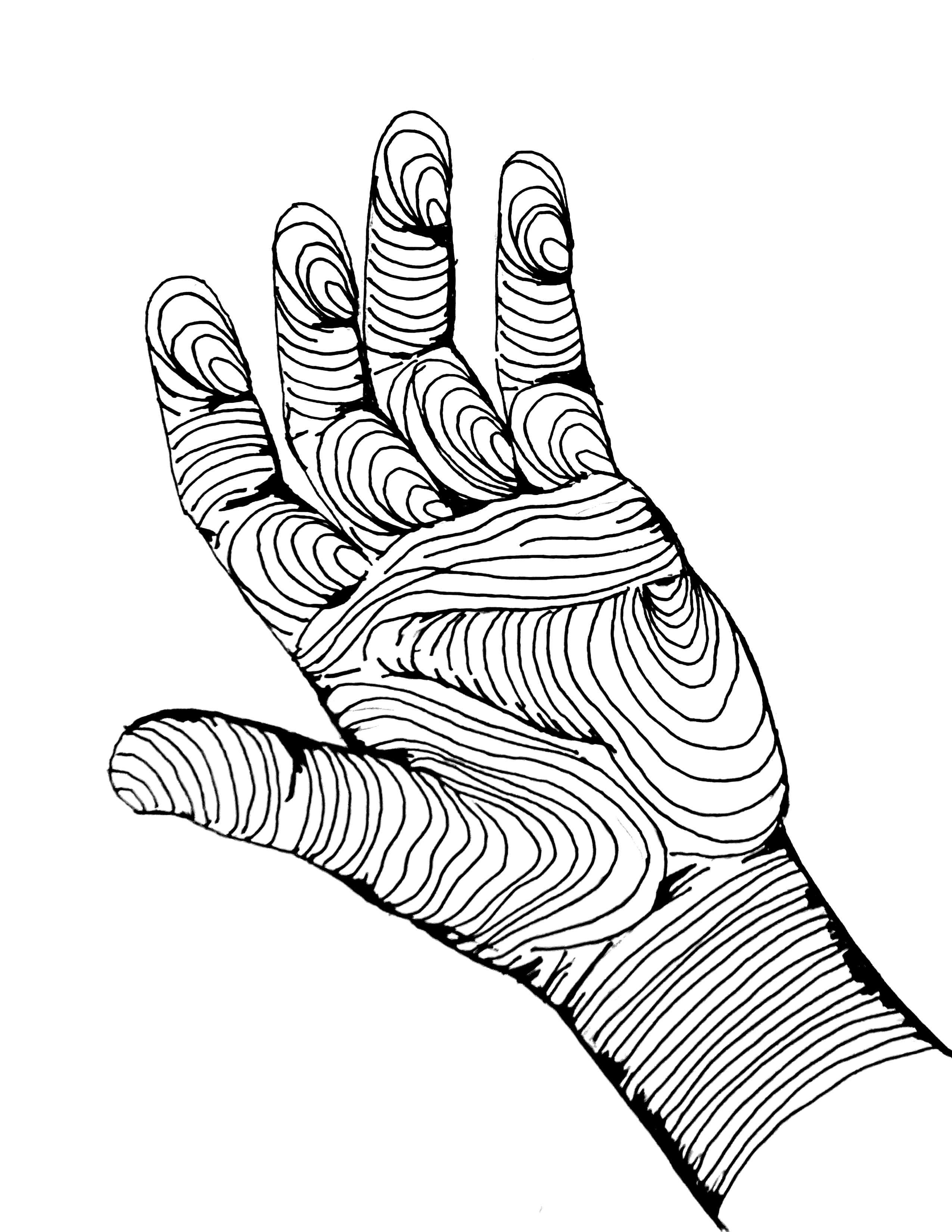 Contour Line Drawing Hands at GetDrawings Free download