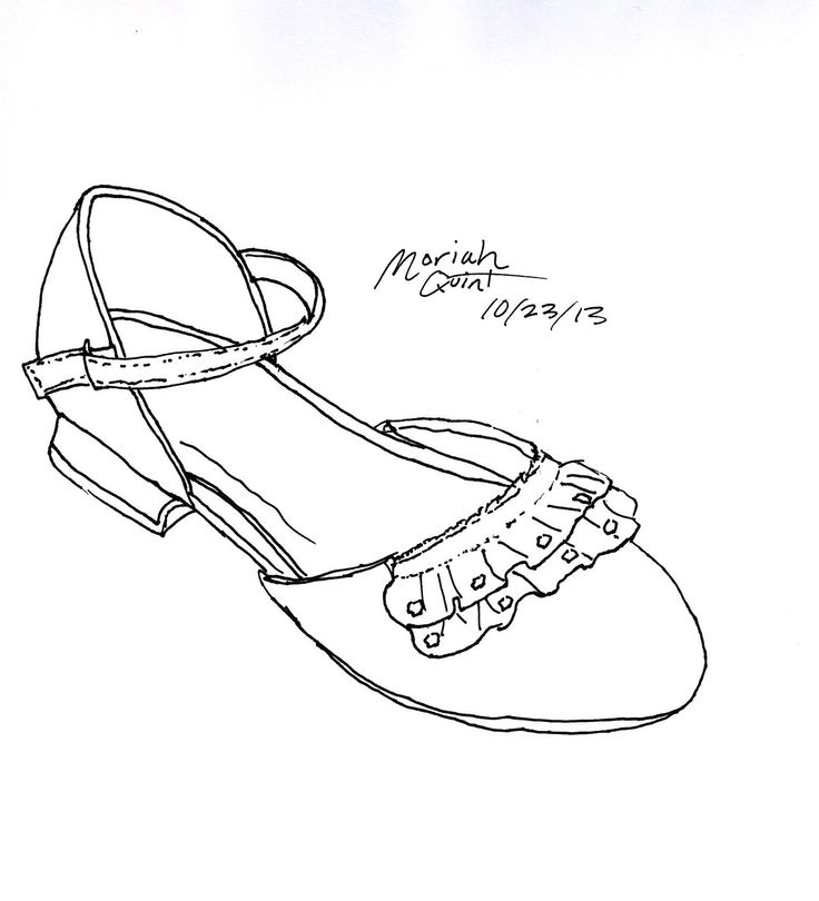 shoe easy contour drawing