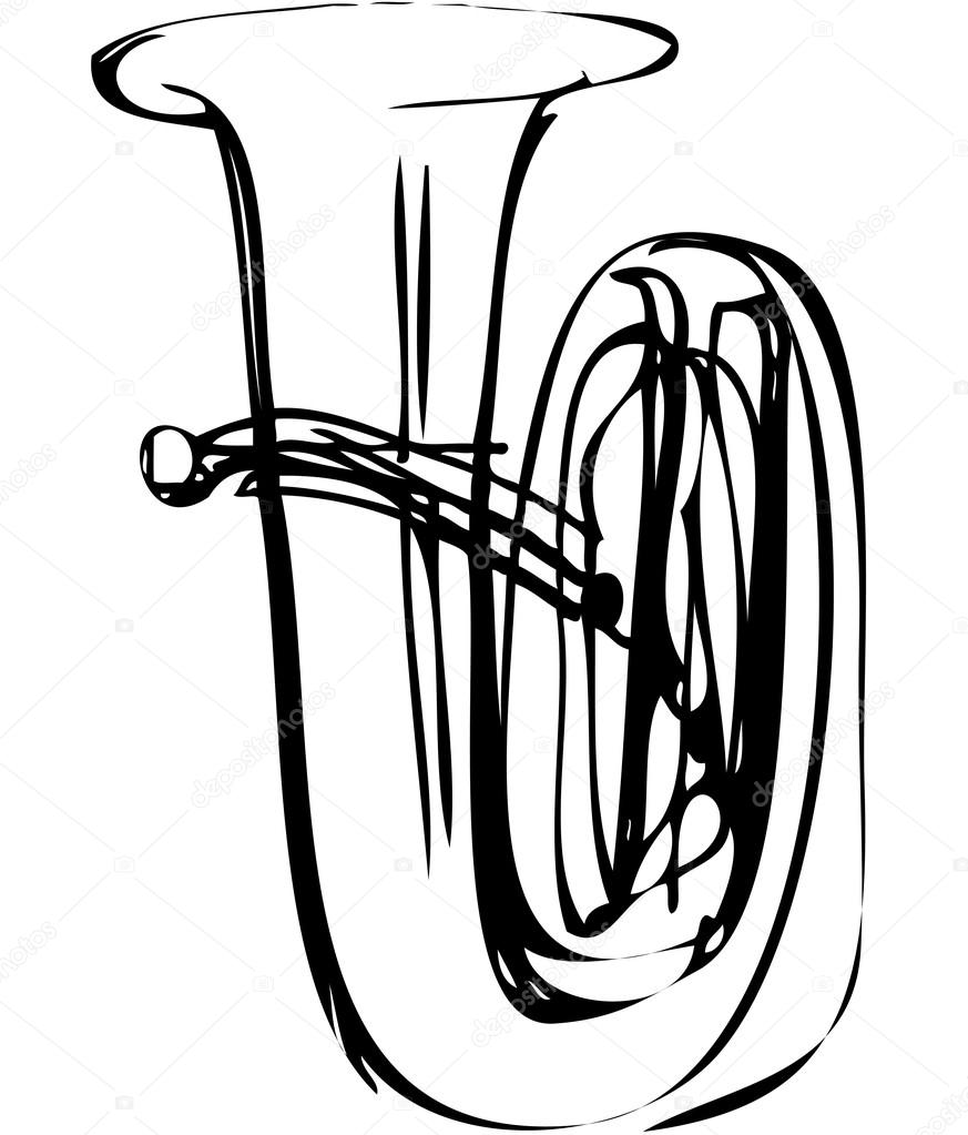 Эскиз трубы музыкальной