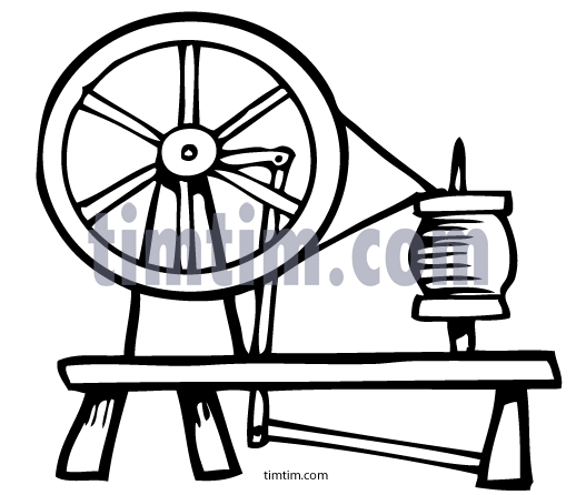 Прялка рисунок карандашом