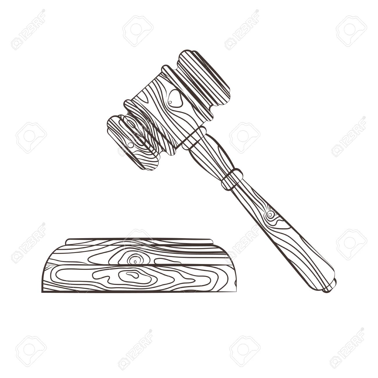 Court Hammer Drawing at GetDrawings Free download