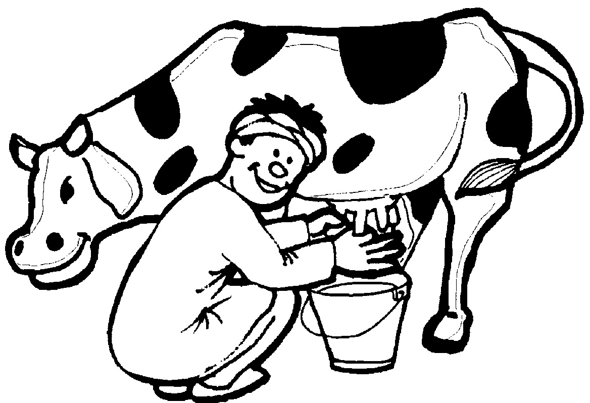 Картинка раскраска на тему молоко