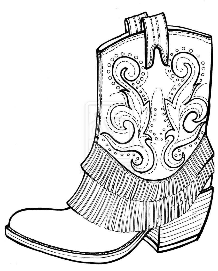 cowboy-boots-and-hat-drawing-at-getdrawings-free-download