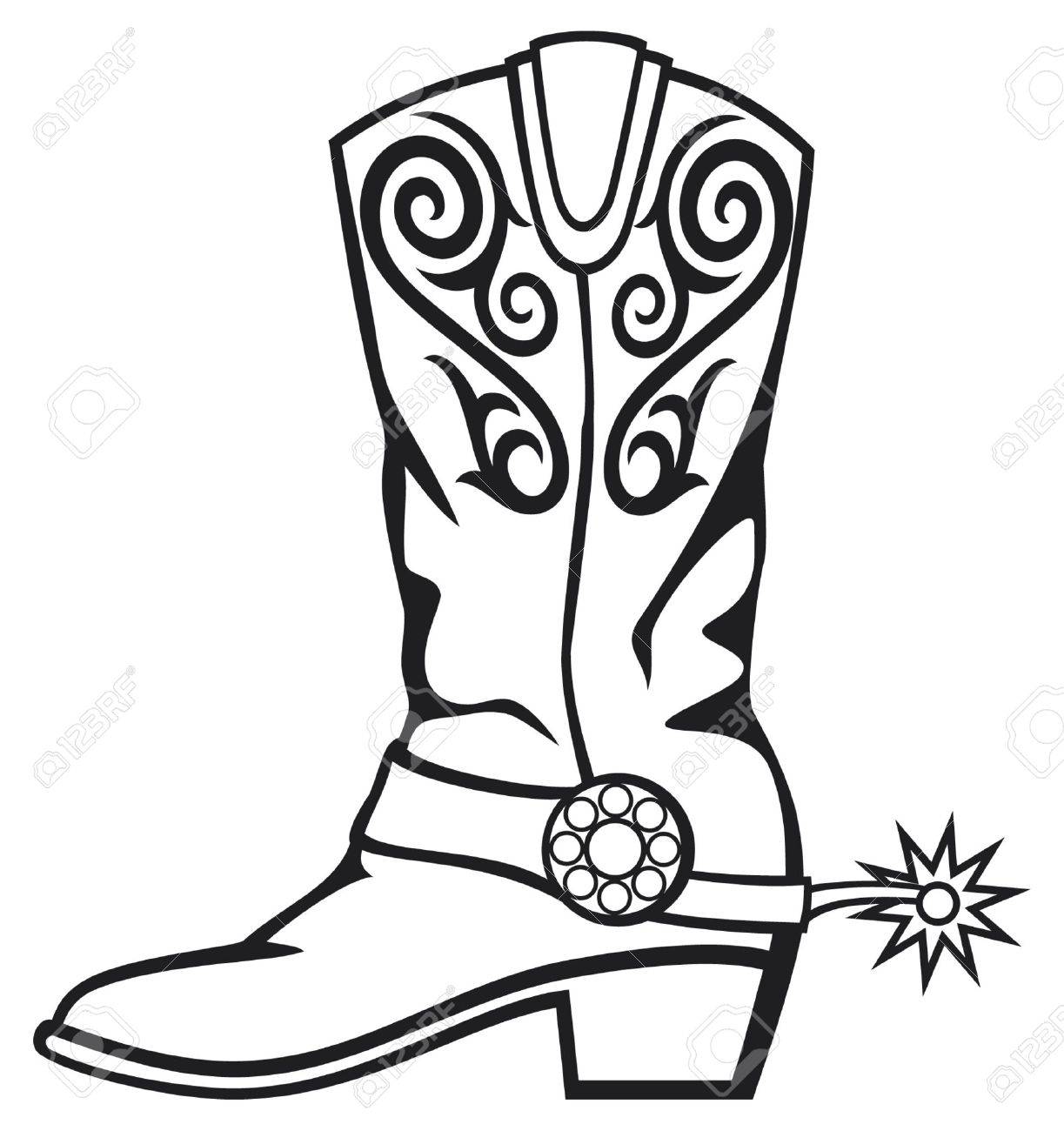 Cowboy Boots Drawing at GetDrawings Free download