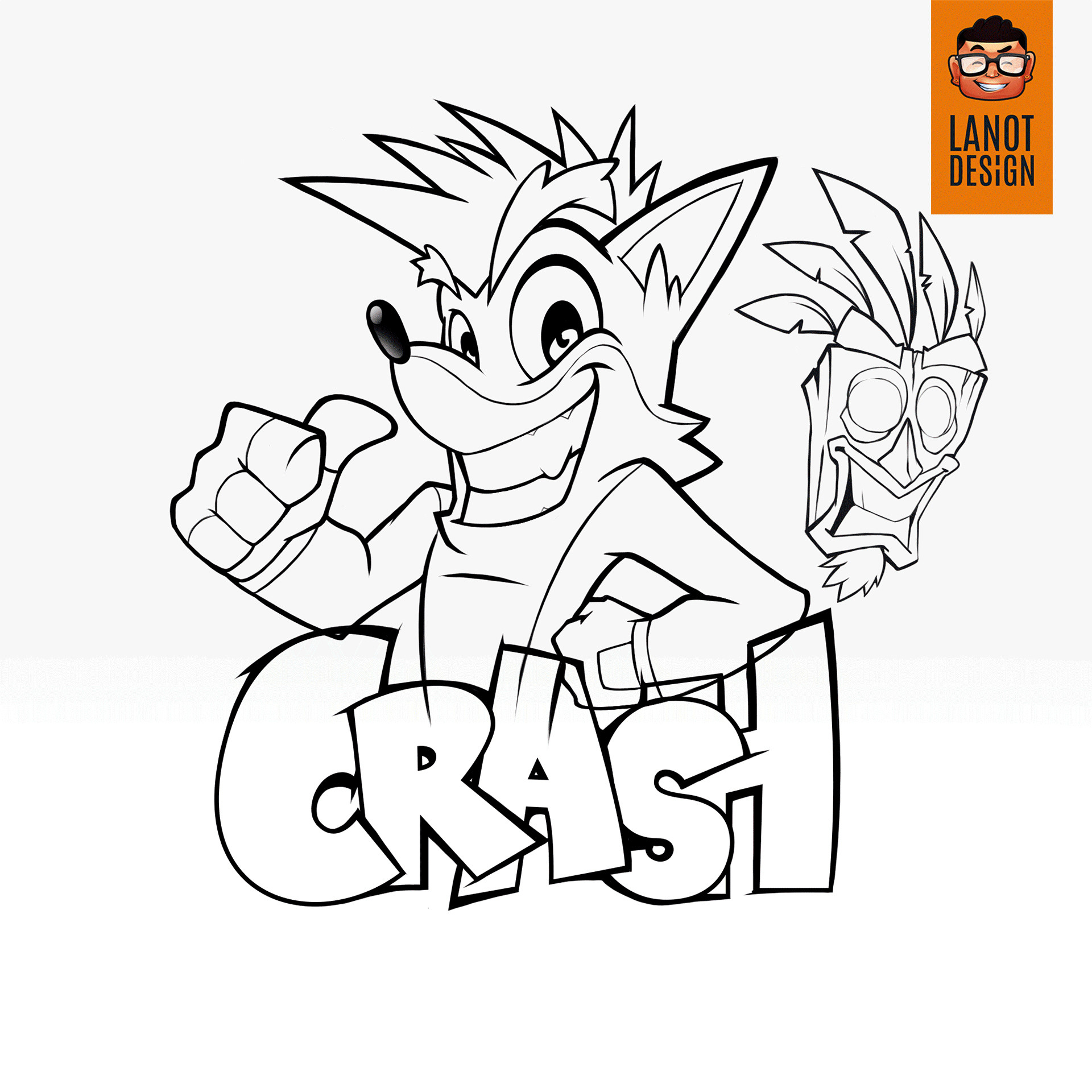 Crash Bandicoot Drawing at GetDrawings | Free download