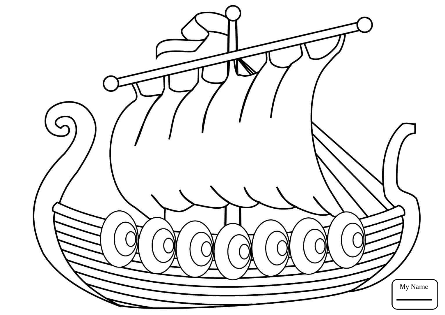 Драккар викингов раскраска