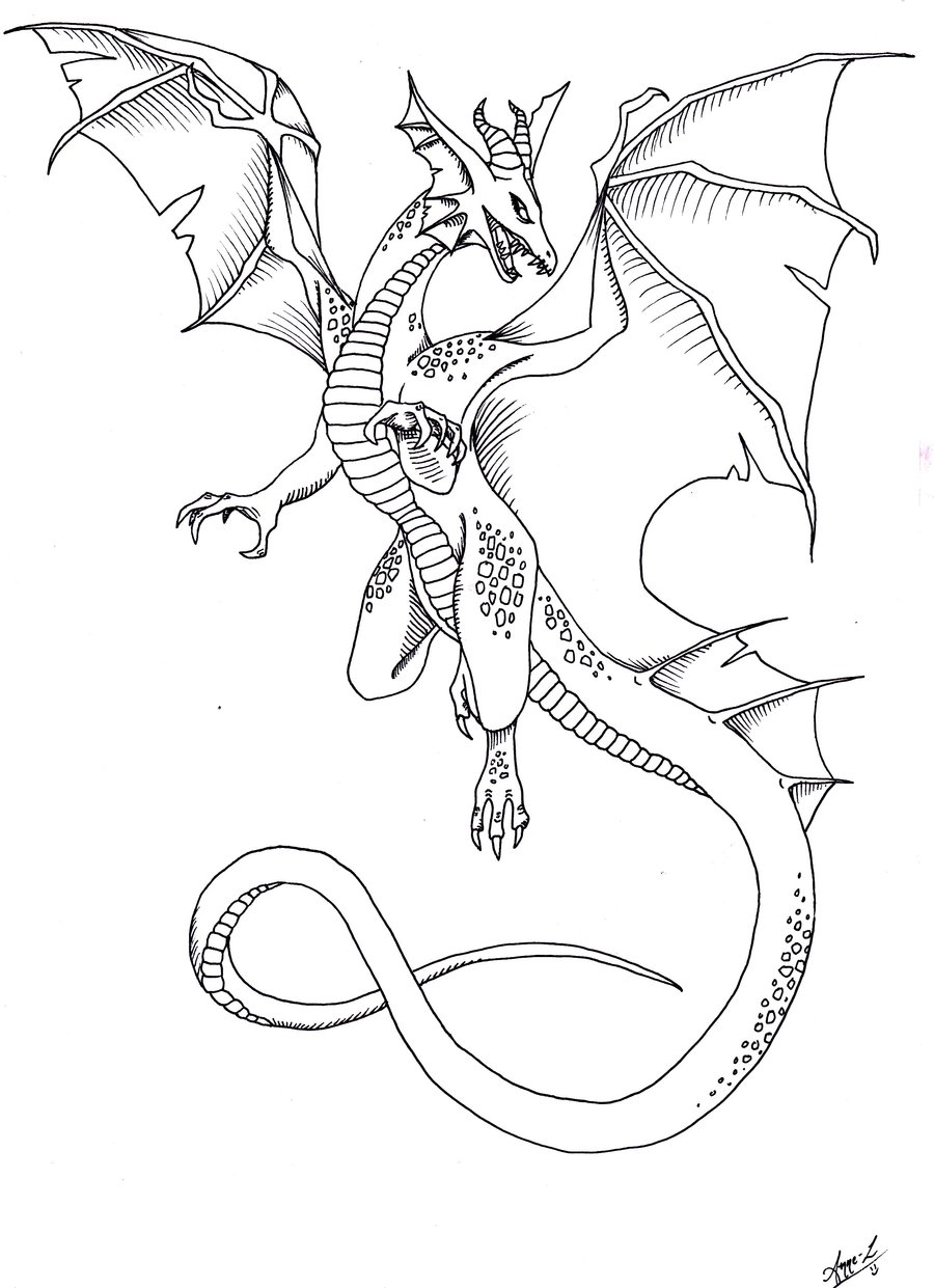 Эскизы рисунков драконов