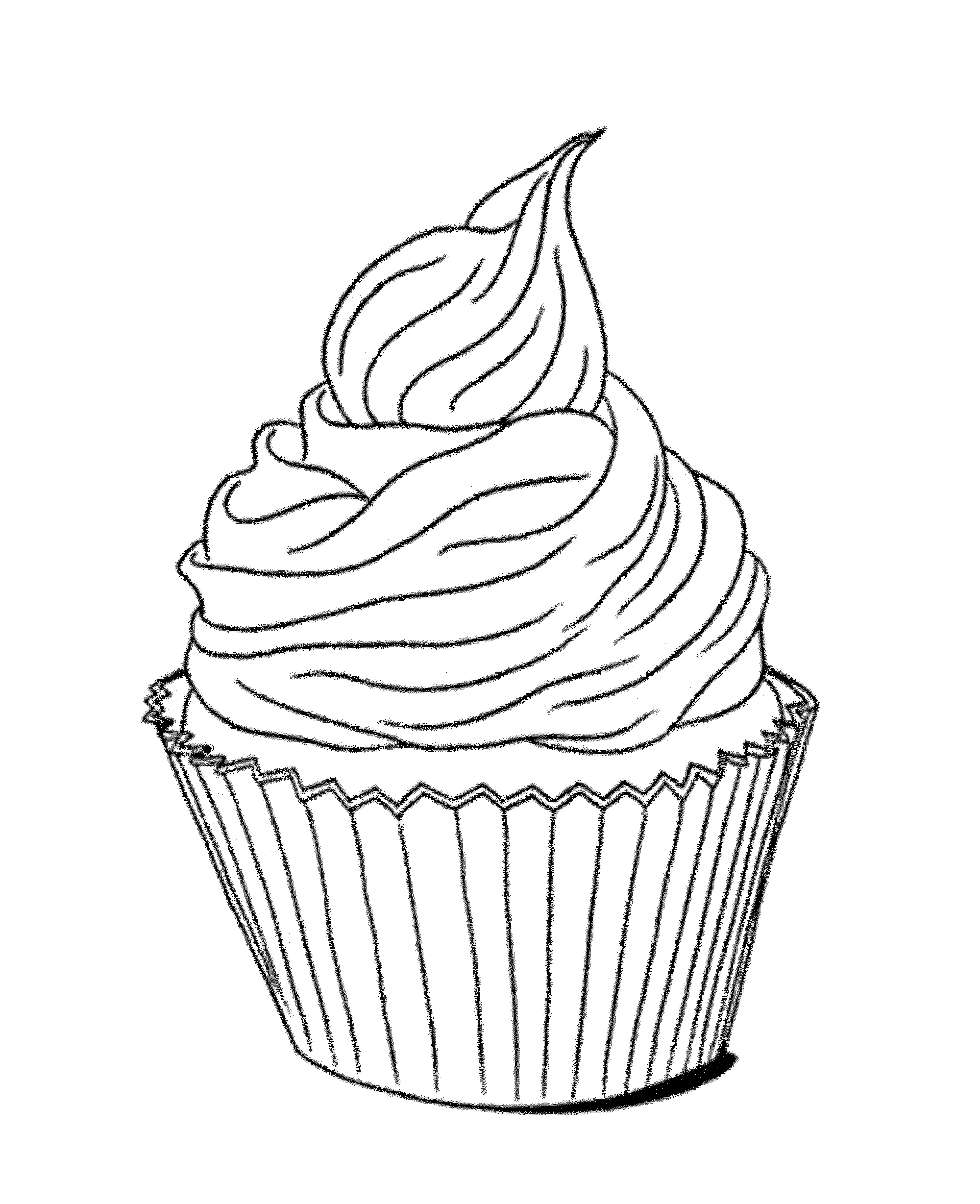 Cupcake Drawing Black And White at GetDrawings Free download