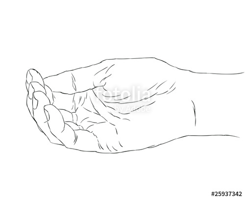 Cupped Hand Drawing at GetDrawings | Free download