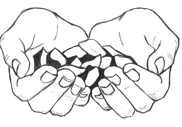 Cupped Hand Drawing at GetDrawings | Free download