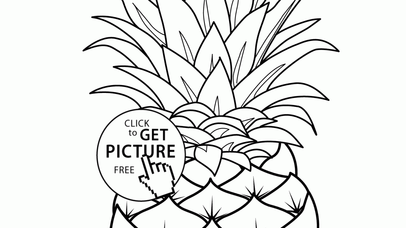 Простые рисунки для срисовки ананас