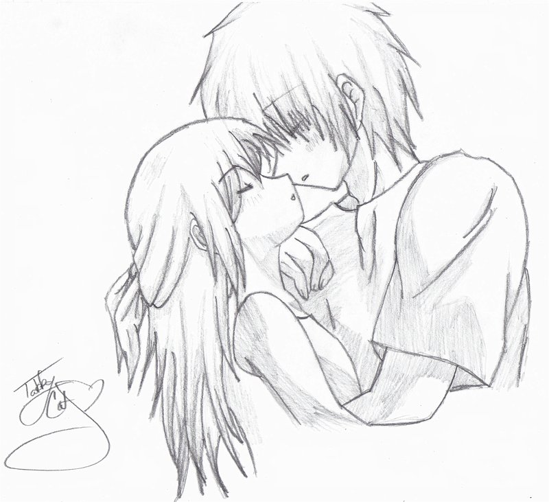 Cute Anime Couple Drawing at GetDrawings | Free download