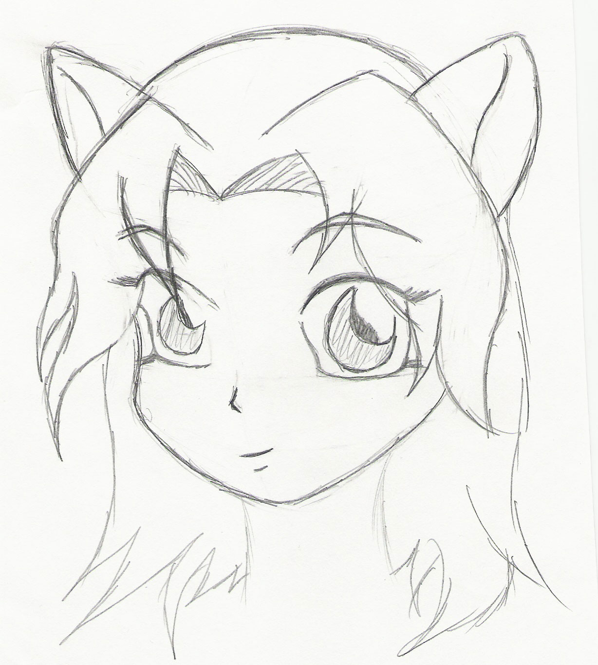 Cute Anime Girl Sketch gambar ke 17