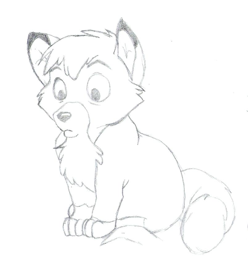 Cute Baby Fox Drawing at GetDrawings | Free download