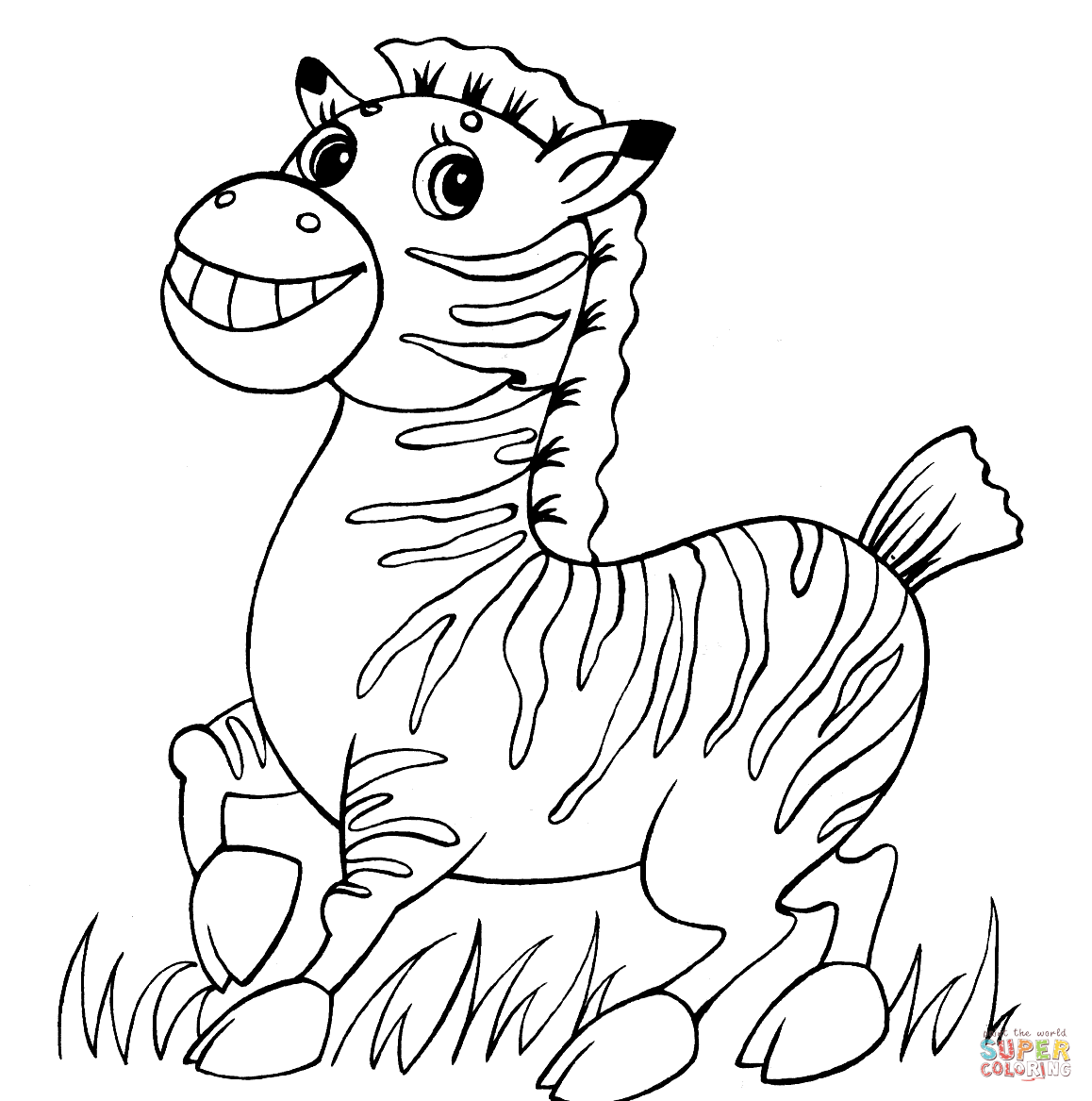 Cute Baby Zebra Drawing at GetDrawings | Free download
