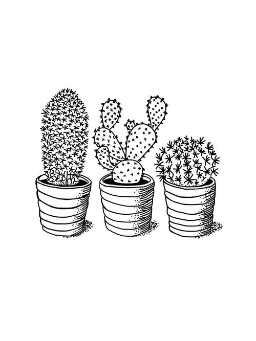 Cute Cactus Drawing at GetDrawings | Free download