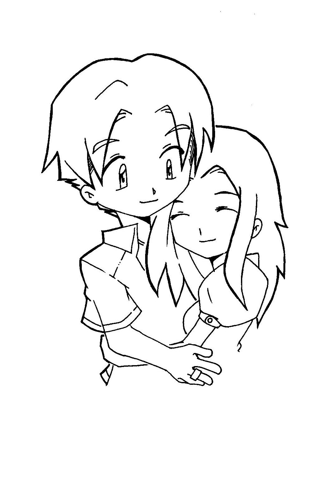 chibi couple sama cute drawing ed anime drawings manga getdrawings deviantart