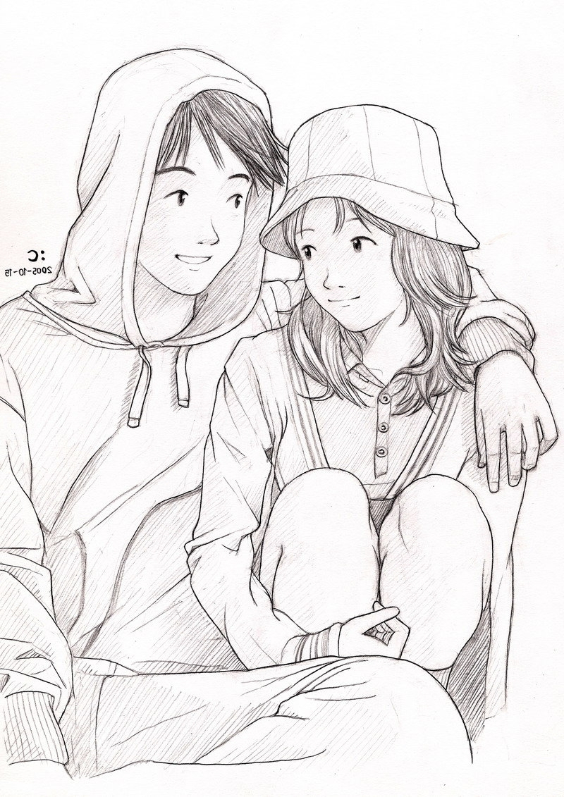 Cute Couple Easy Drawing Ideas : Drawings Drawing Easy Pencil Couple