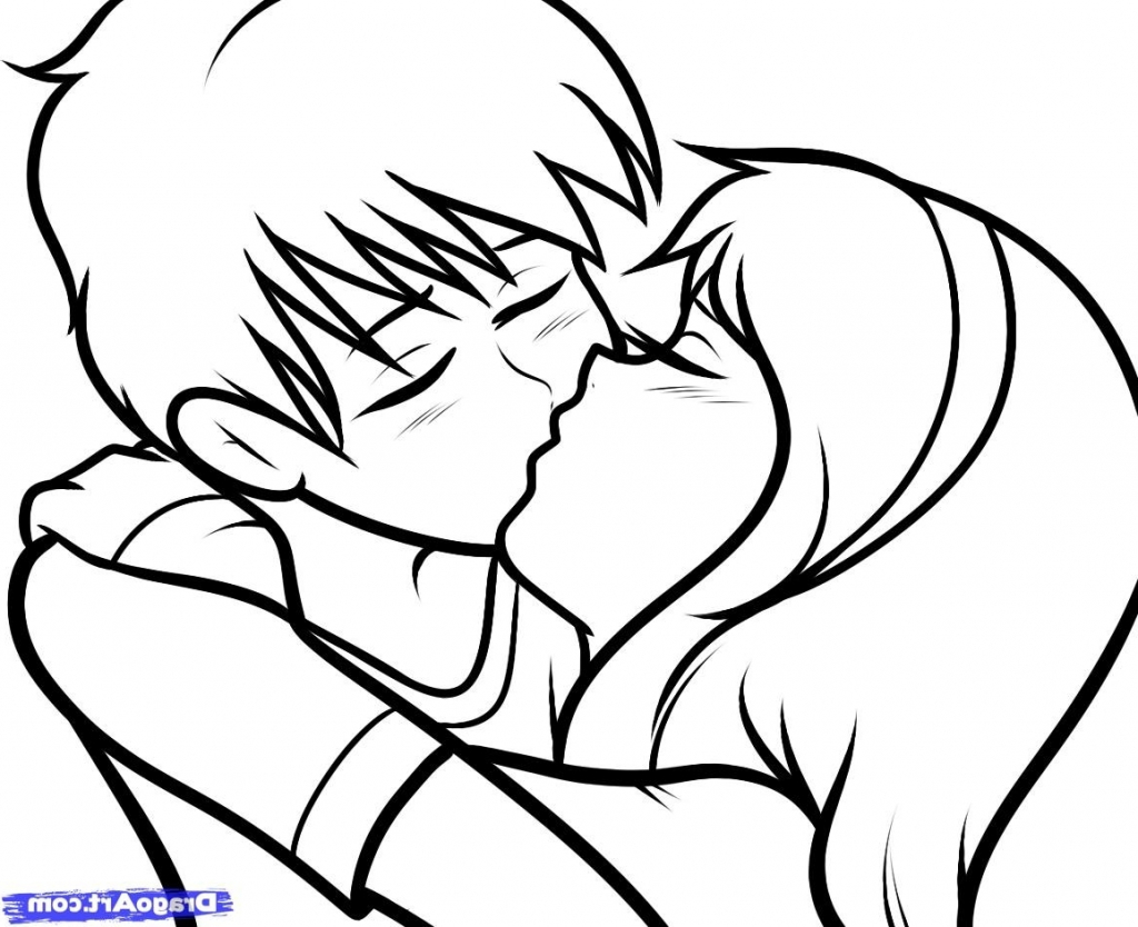 Simple Easy Couple Coloring Pages