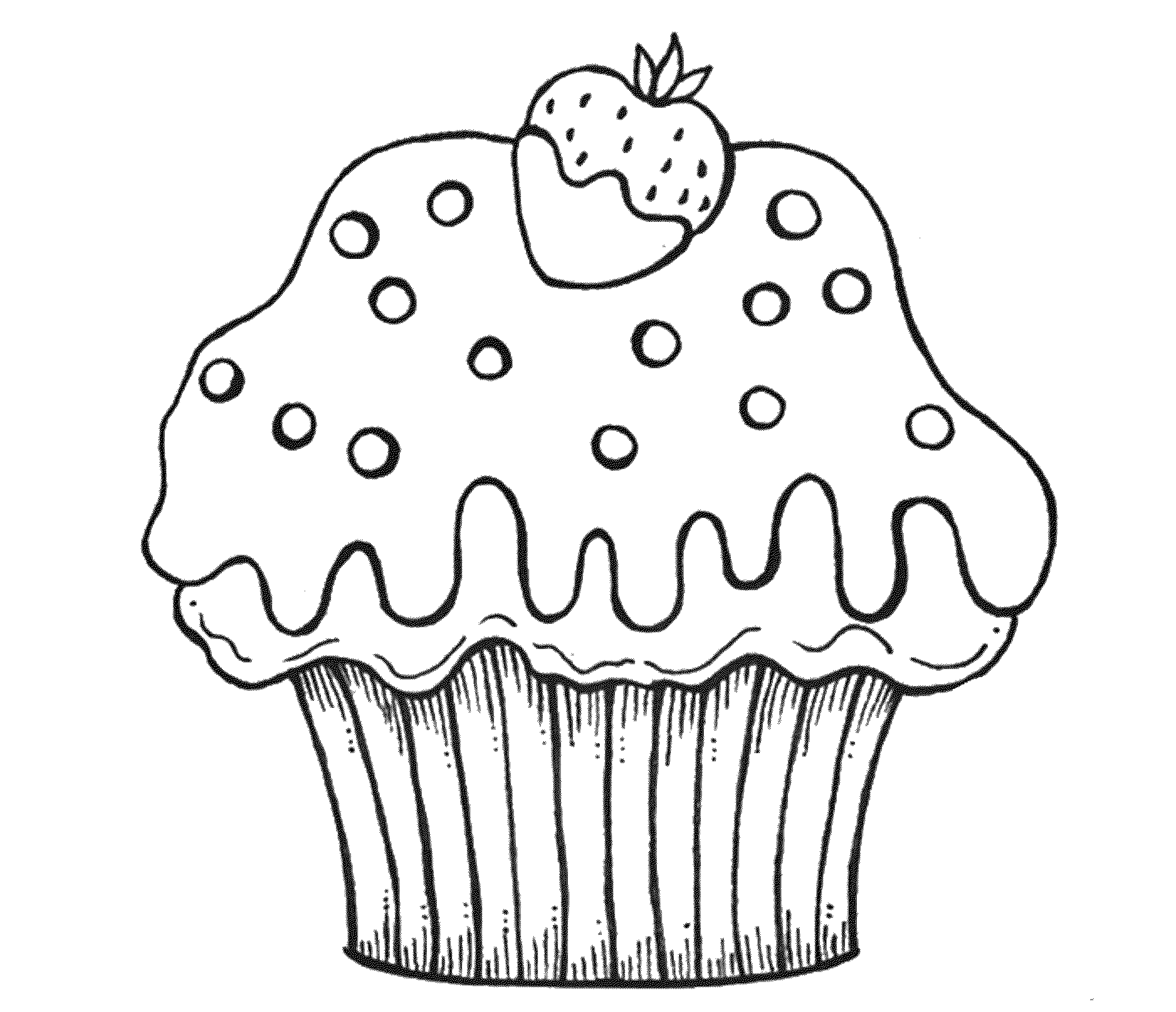 Cute Cupcake Drawing at GetDrawings | Free download