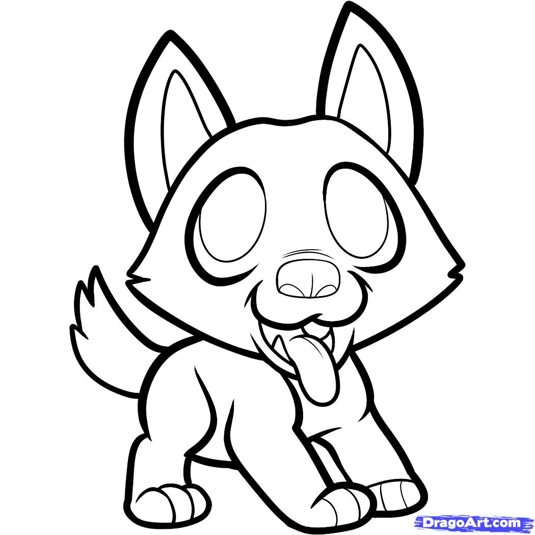 Cute Dog Anime Drawing at GetDrawings Free download