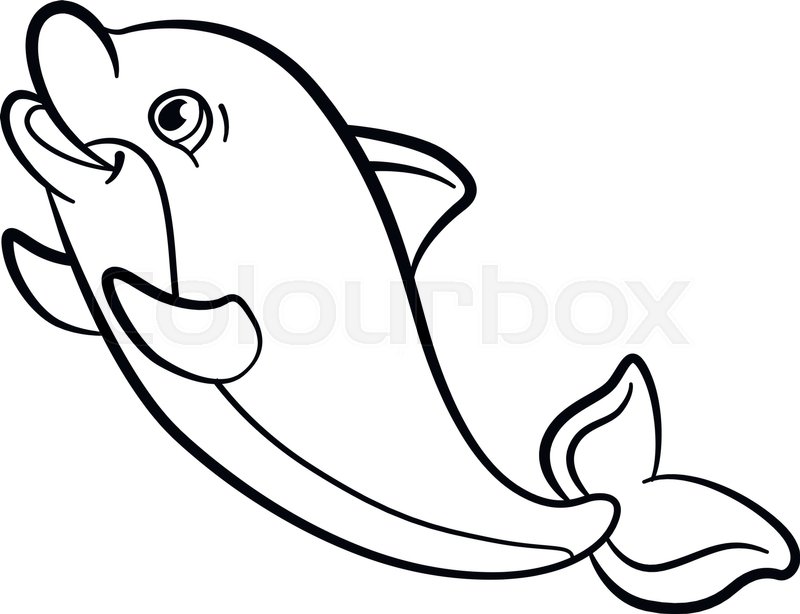 Cute Dolphin Drawing at GetDrawings | Free download