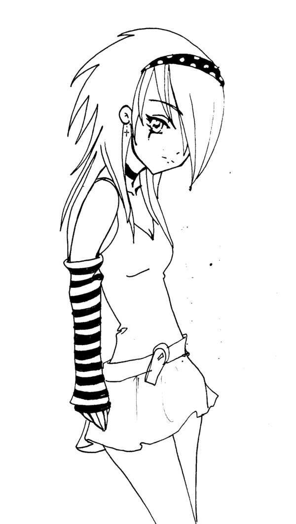 Cute Emo Drawing At Getdrawings Free Download