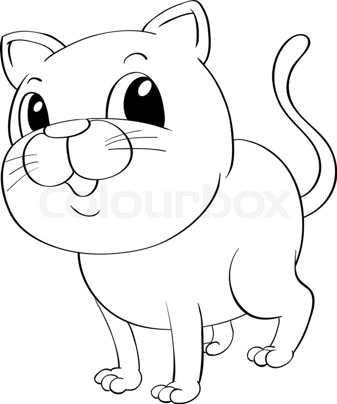 Cute Fat Cat Drawing at GetDrawings | Free download