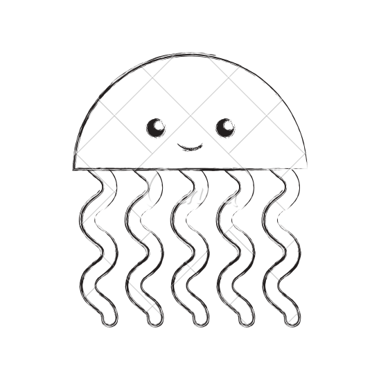 Cute Jellyfish Drawing at GetDrawings | Free download