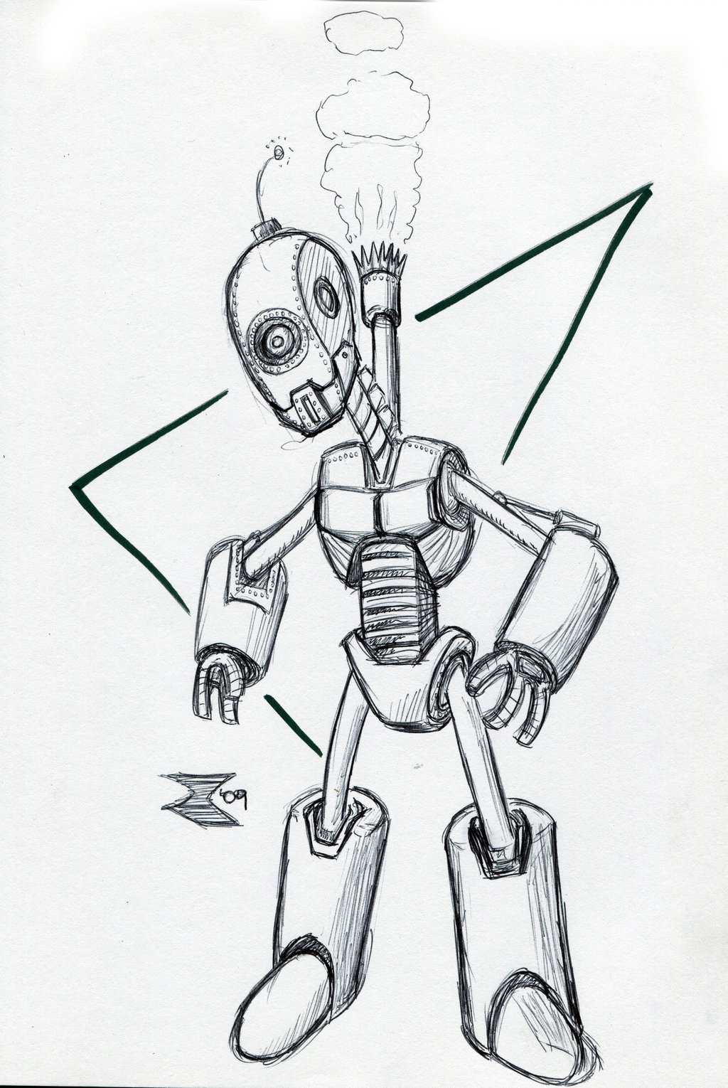 Cute Robot Drawing at GetDrawings Free download