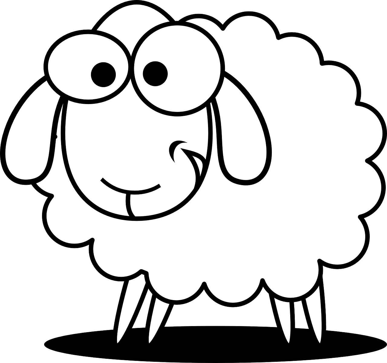 Cute Sheep Drawing at GetDrawings | Free download