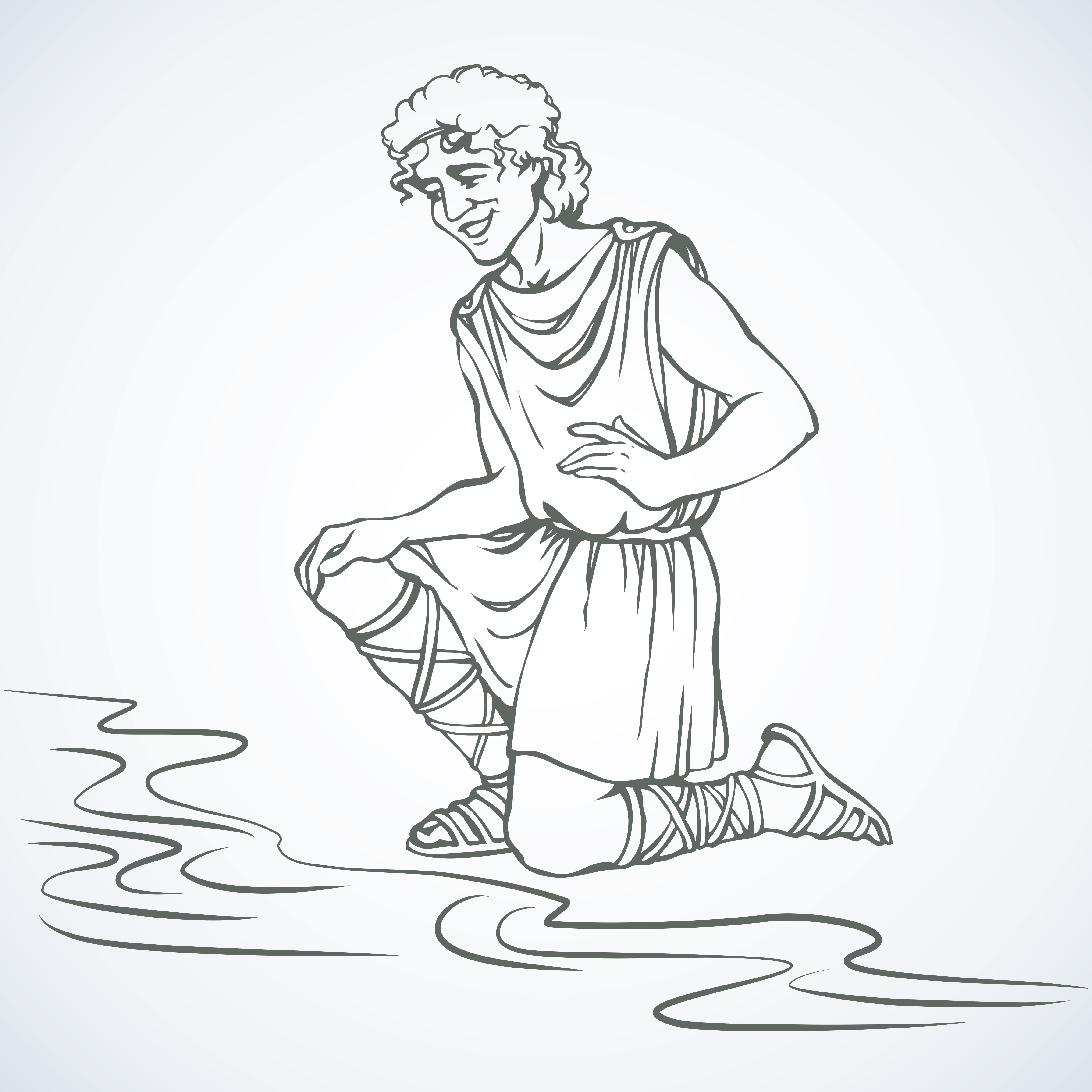 Иллюстрация к мифу Нарцисс
