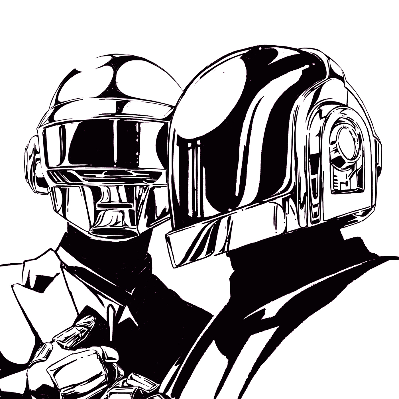 Daft Punk Drawing at GetDrawings Free download