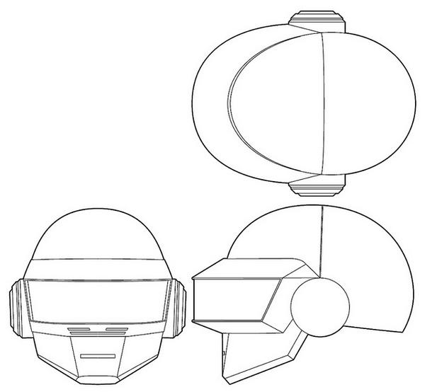 Daft Punk Helmet Drawing at GetDrawings Free download