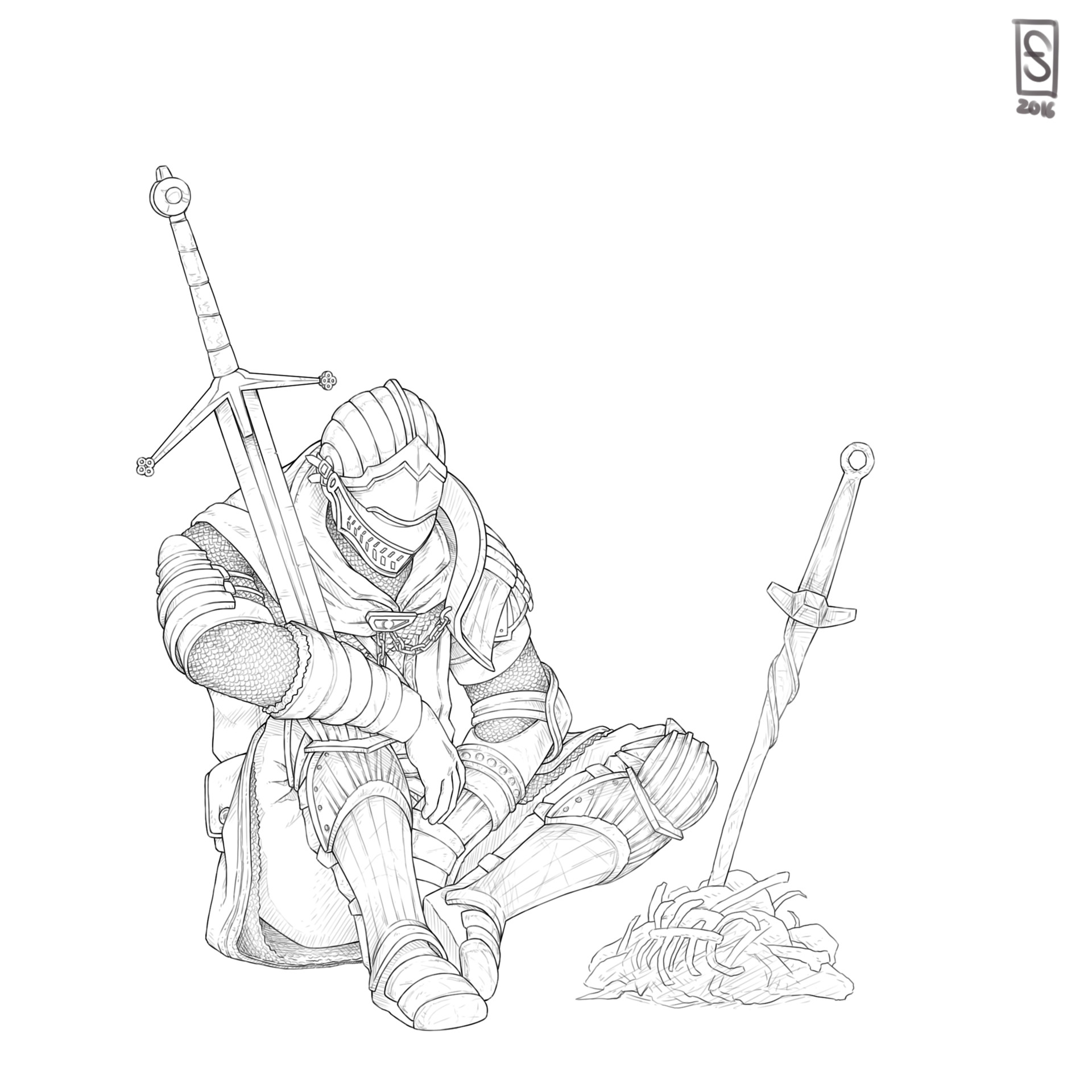 Dark Souls Drawing at GetDrawings | Free download