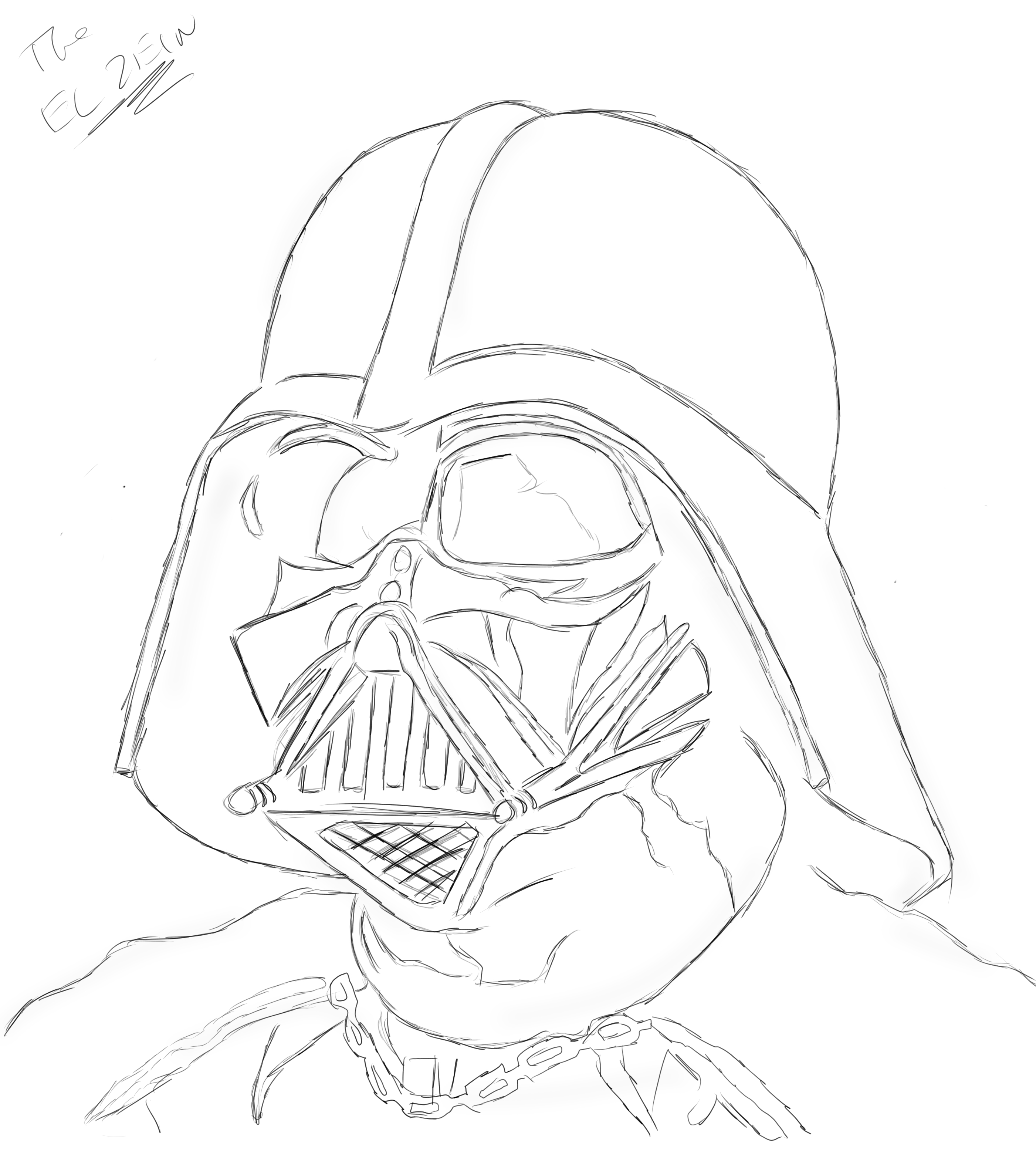 Darth Vader Helmet Drawing Easy Darth Vader Helmet Drawing At