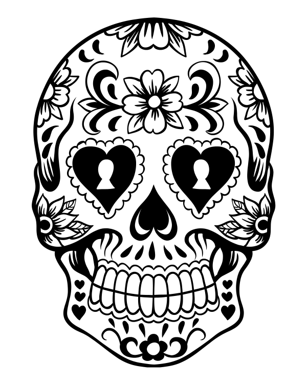 Day Of The Dead Skull Drawing At GetDrawings Free Download