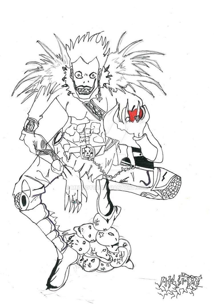 The best free Ryuk drawing images. Download from 12 free drawings of