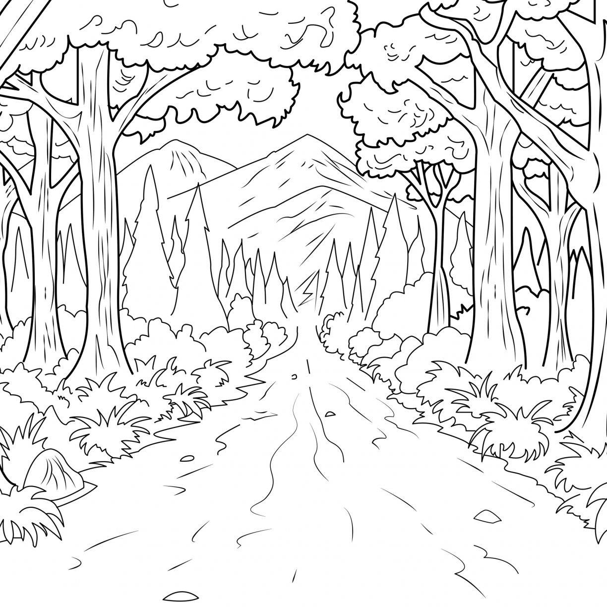 Deer In Forest Drawing At GetDrawings Free Download