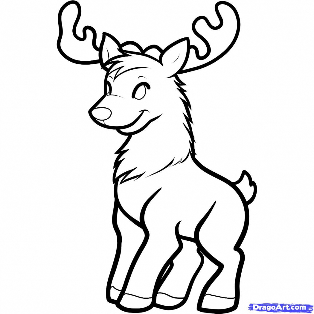 Deer Outline Drawing at GetDrawings | Free download