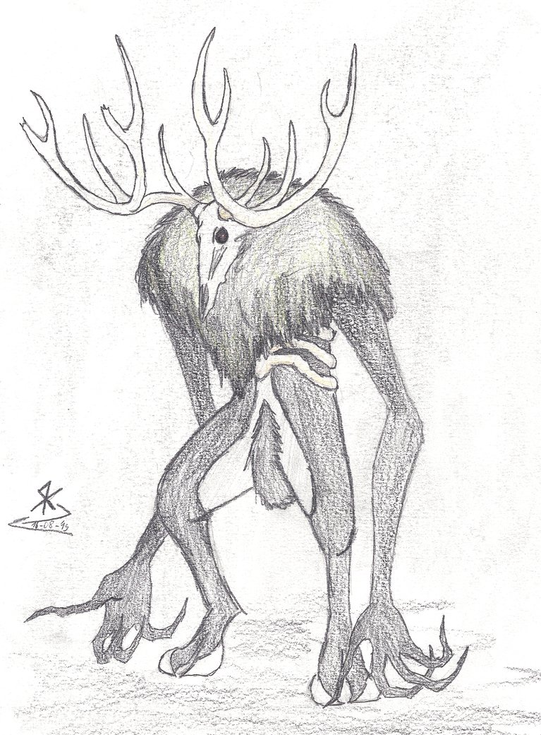 Deer Skulls Drawing At Getdrawings 