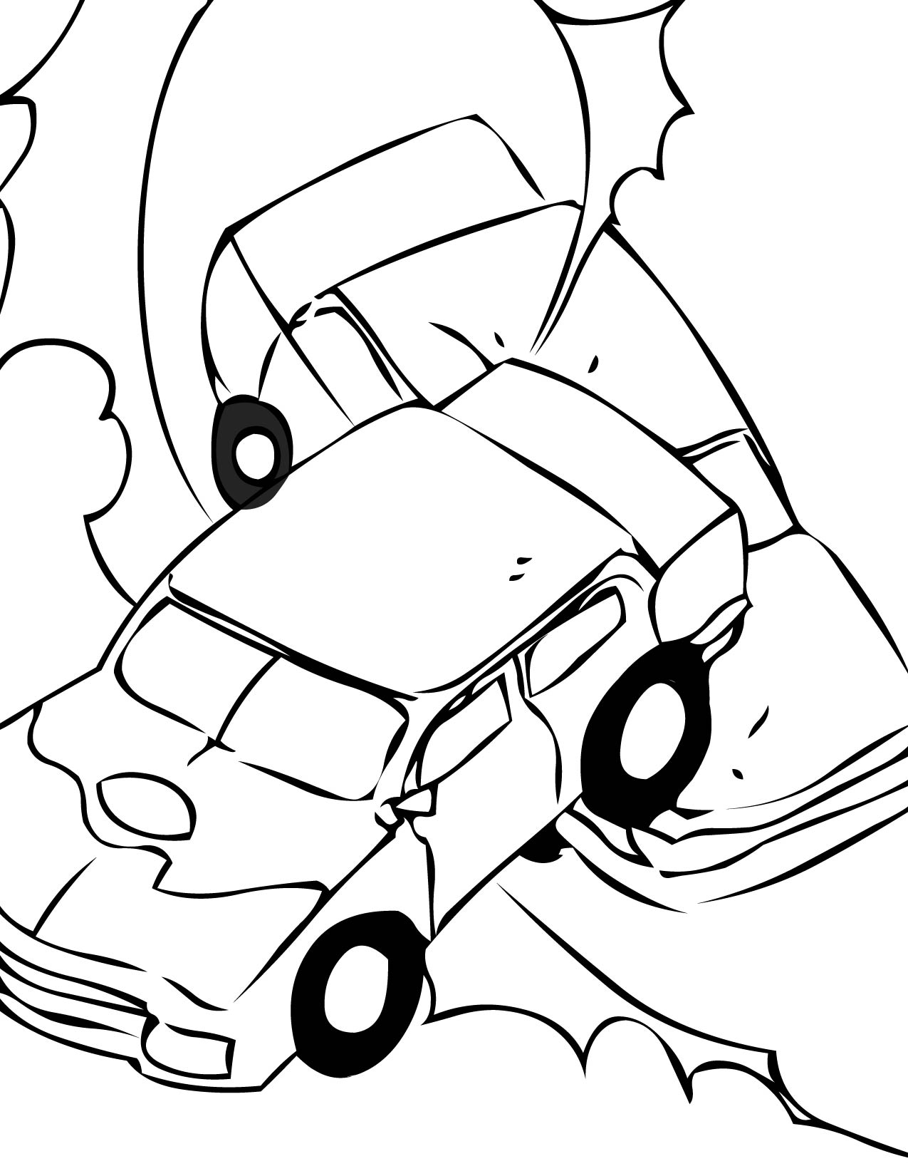 Demolition Derby Car Coloring Pages Sketch Coloring Page