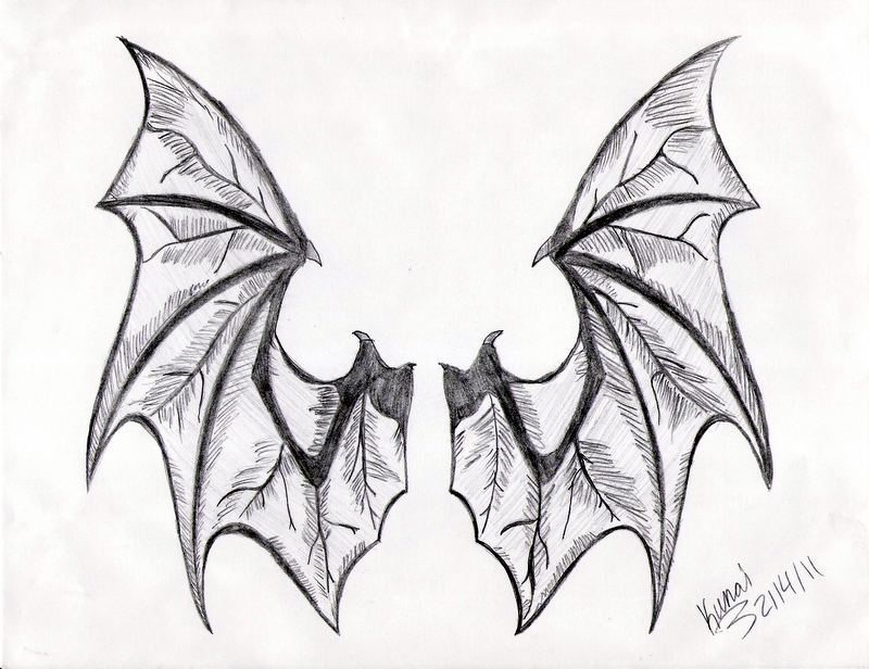 800x616 Bat Wings Tattoo Design By Rendezvous2279.