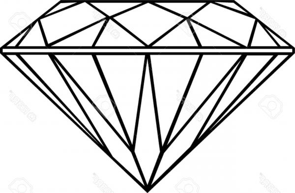 Diamond Outline Drawing at GetDrawings | Free download