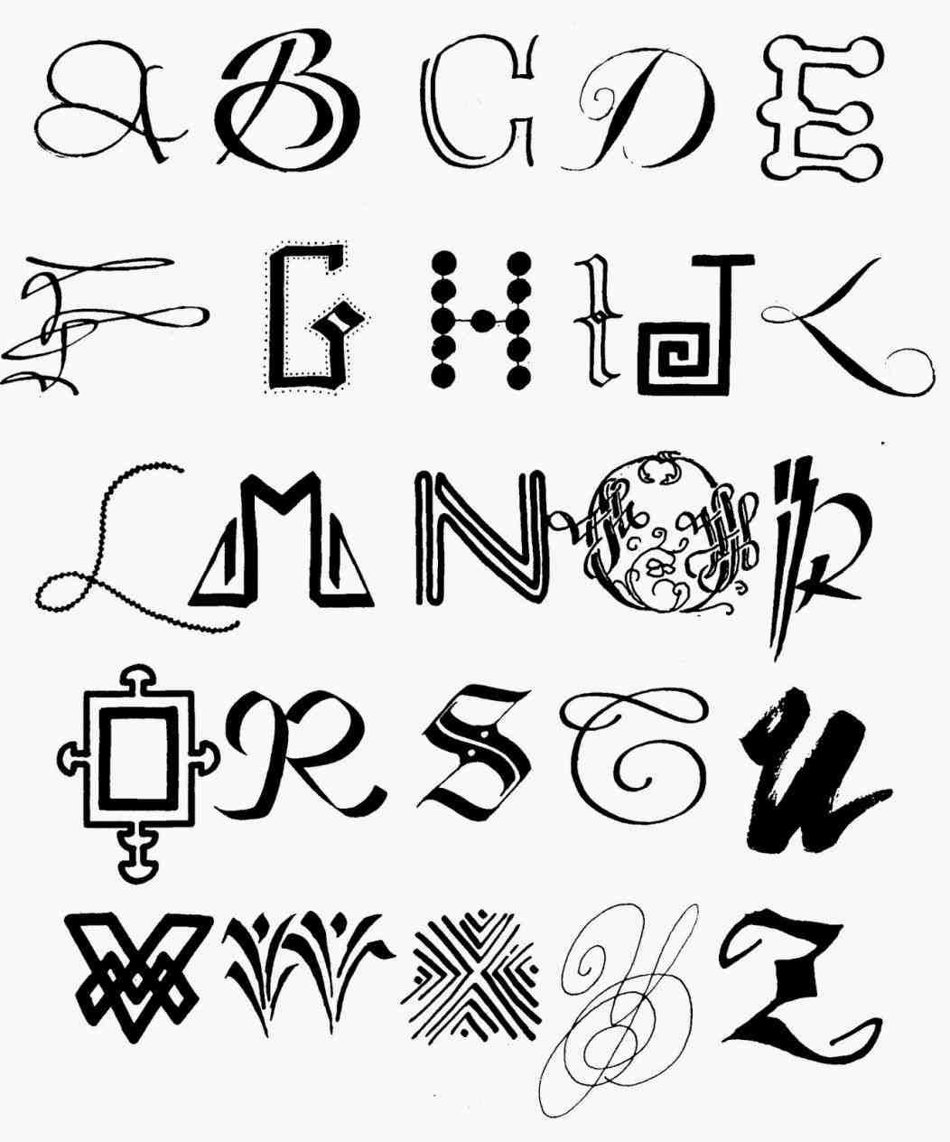 Different Ways To Draw Letters