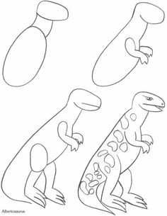 Dino Drawing at GetDrawings | Free download