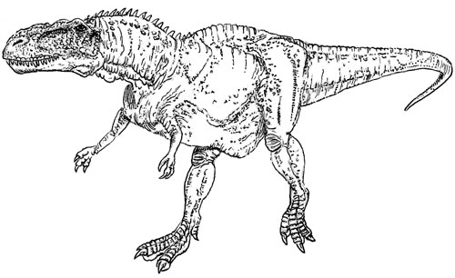 dinosaur footprint coloring page