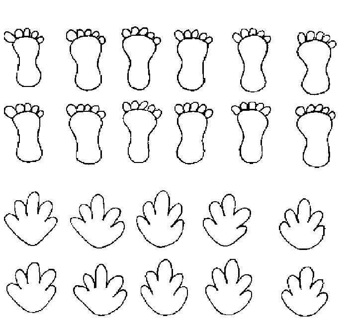 dinosaur footprint coloring page